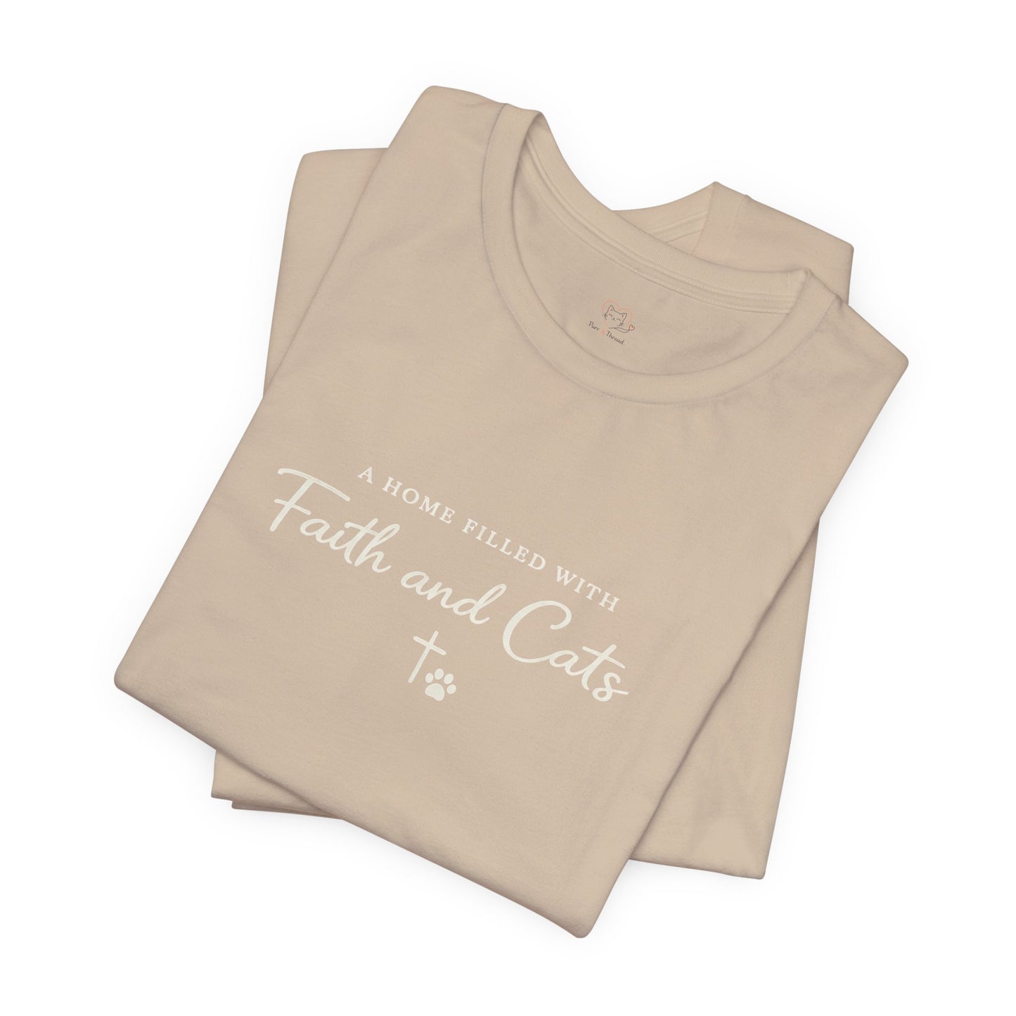 Faith and Cats T‑Shirt — Faith Inspired Christian Cat Tee