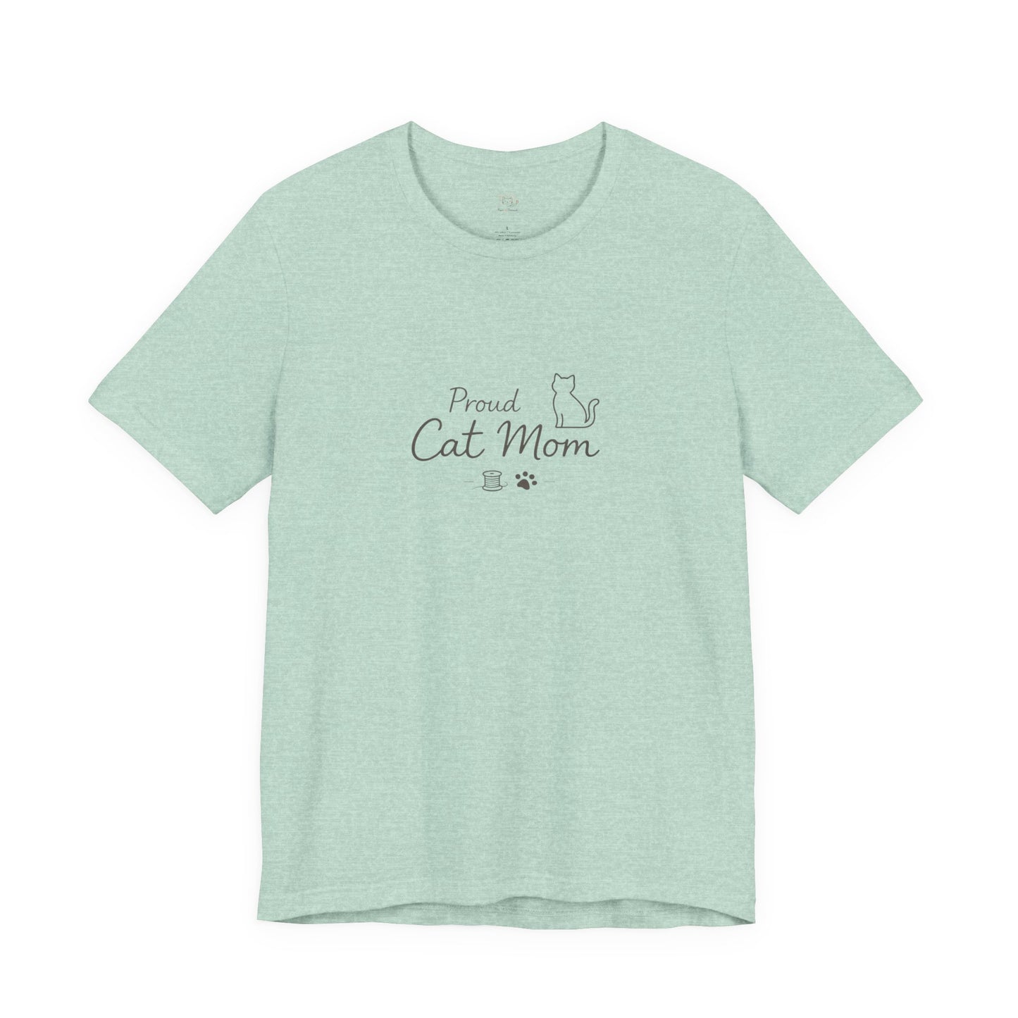 Proud Cat Mom T‑Shirt — Cute Sleeping Cat Tee