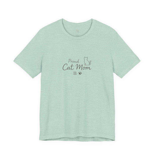 Proud Cat Mom T‑Shirt — Cute Sleeping Cat Tee
