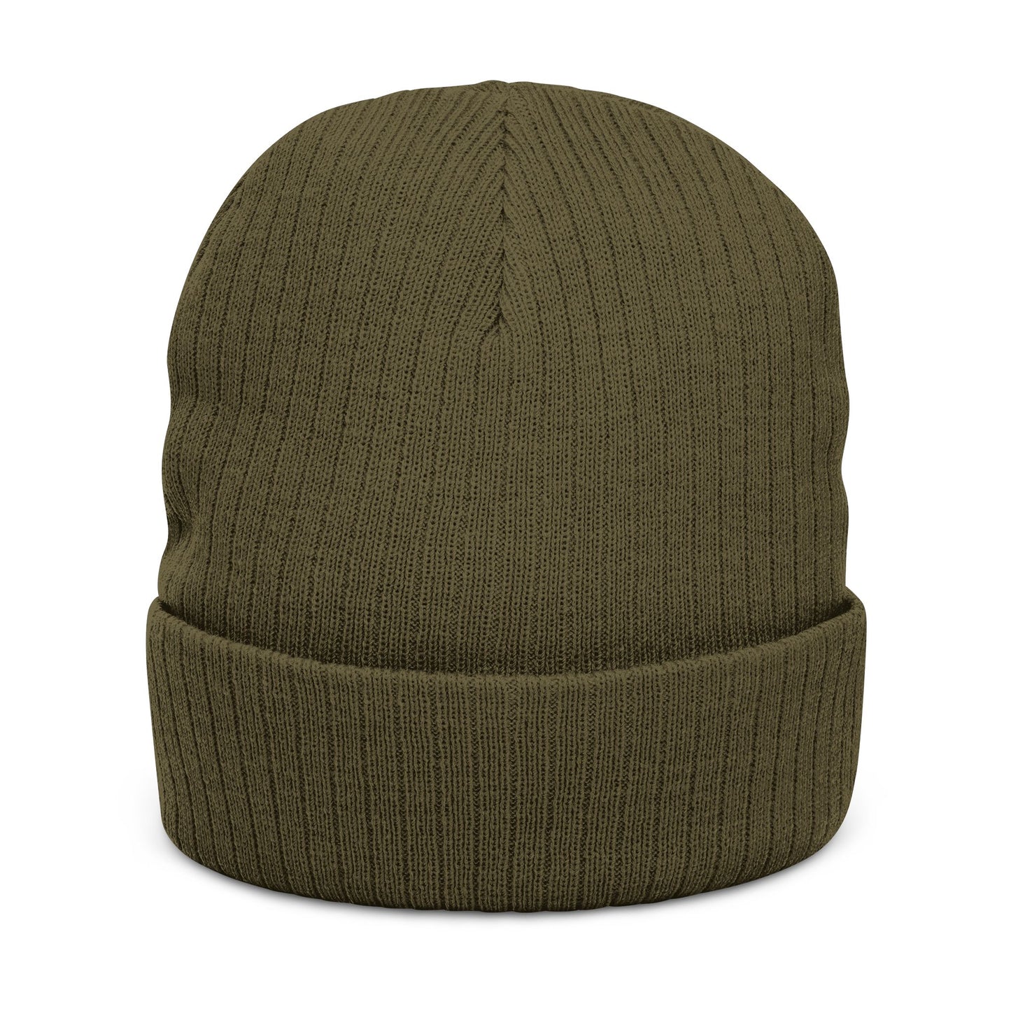 Embroidered 'Tiny Terror' Cat Ribbed Knit Beanie — Cozy Winter Hat