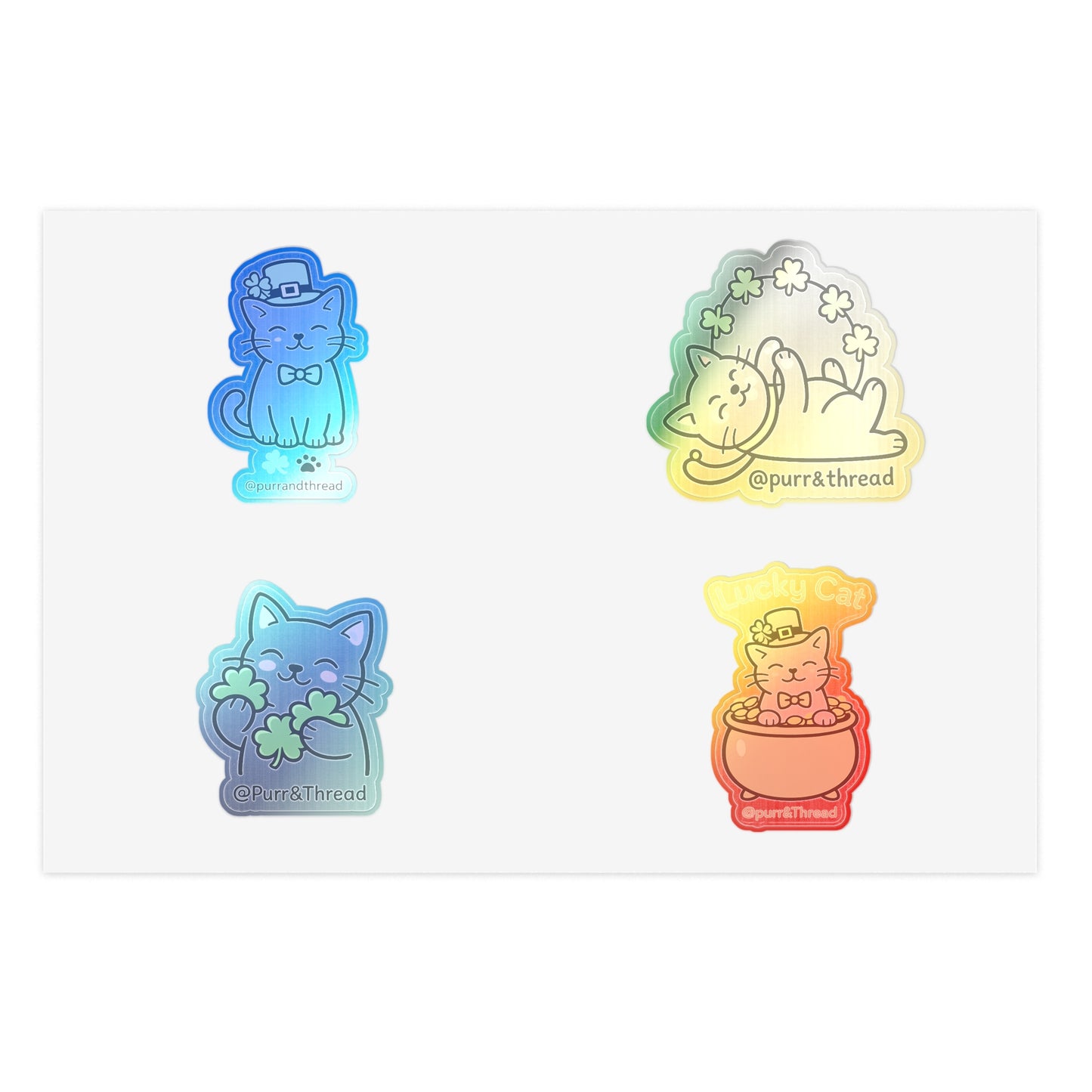 Lucky Cats St. Patrick’s Day Sticker Collection 🍀🐾