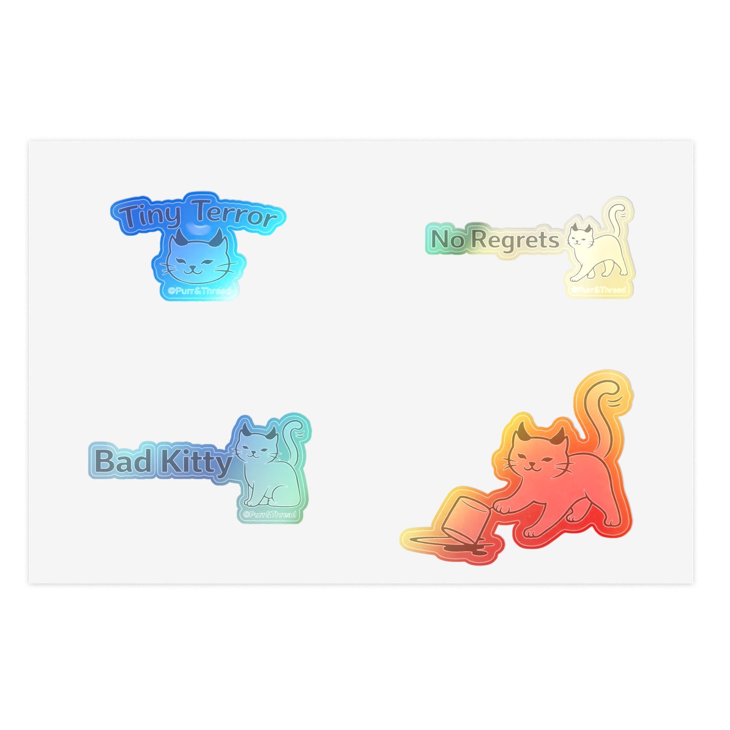 Bad Kitty Sticker Sheet — Sassy Kitty Planner & Laptop Stickers