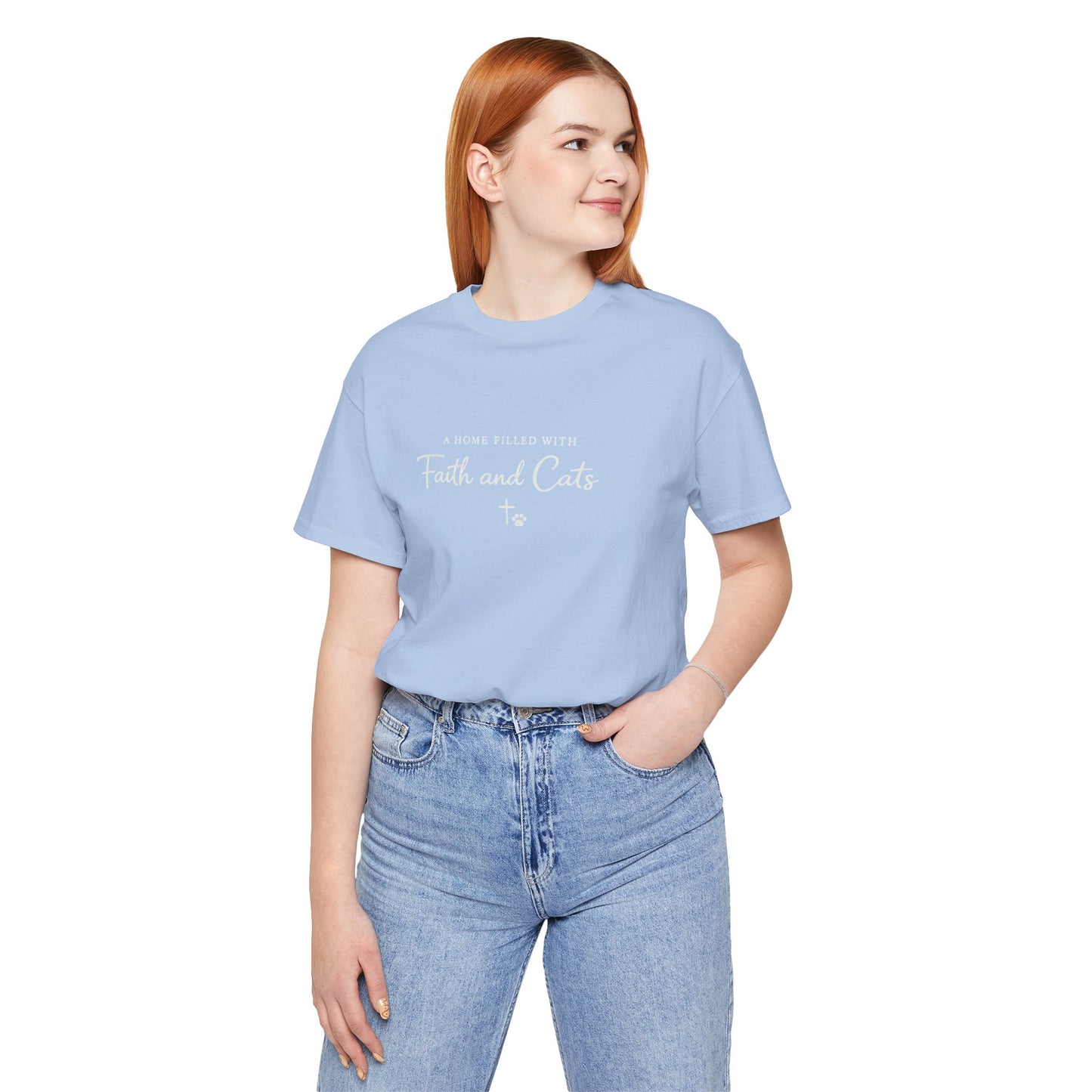 Faith and Cats T‑Shirt — Faith Inspired Christian Cat Tee