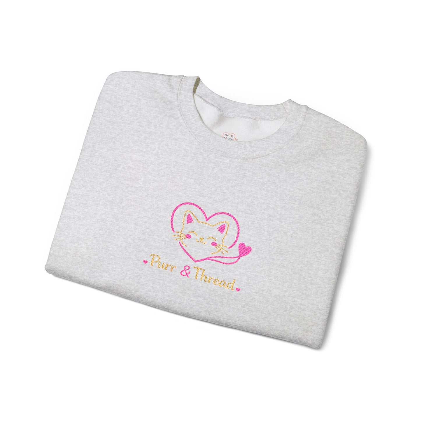 Purr & Thread Embroidered Unisex Heavy Blend™ Crewneck Sweatshirt