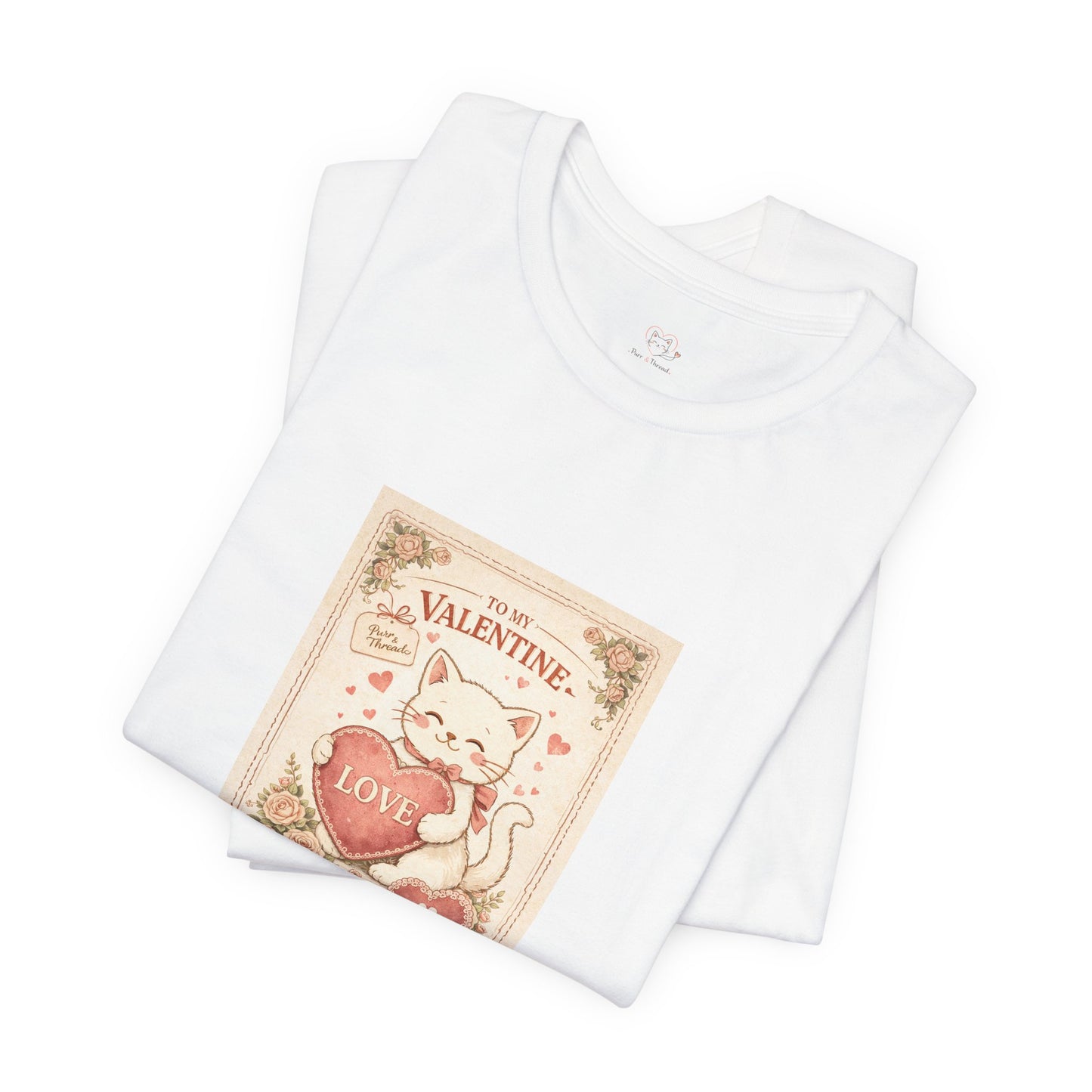 Vintage Postcard Valentine Cat Shirt | Vintage Cat Lover Tee