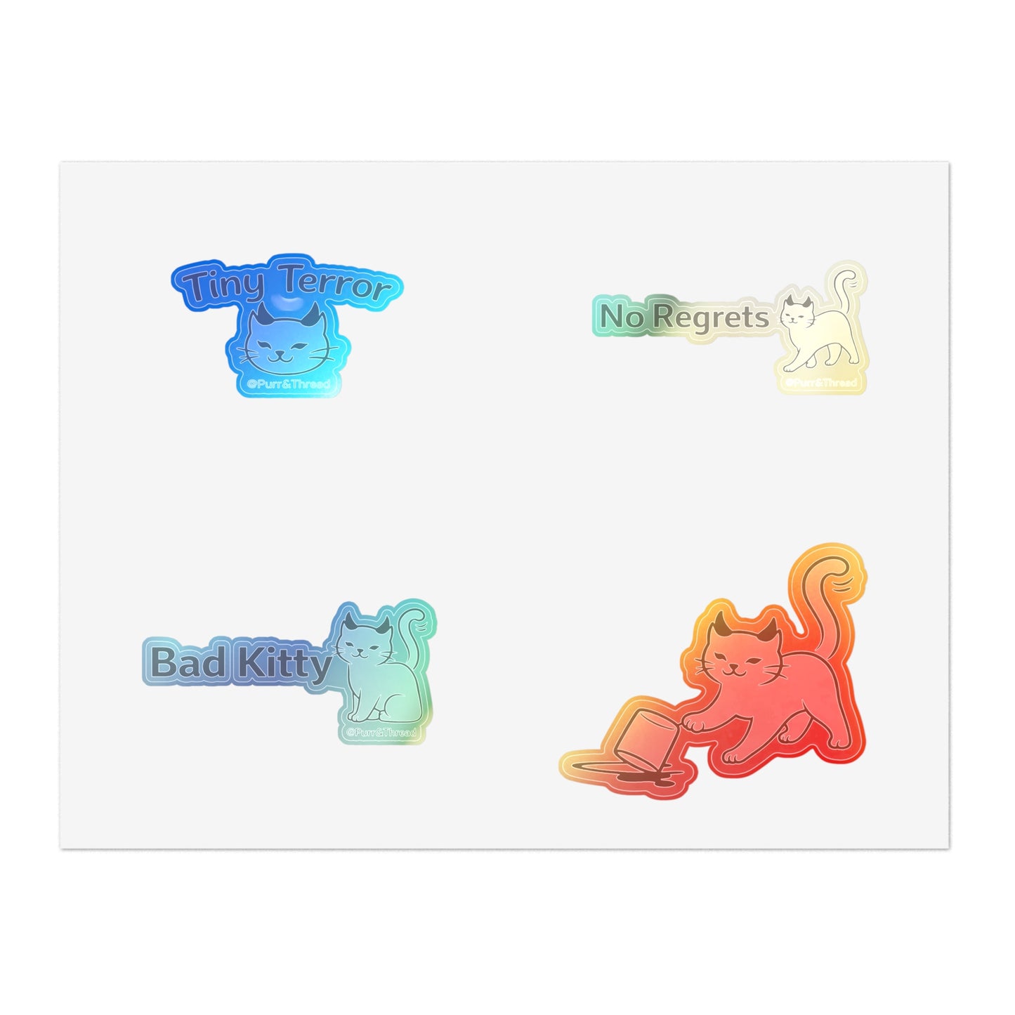 Bad Kitty Sticker Sheet — Sassy Kitty Planner & Laptop Stickers