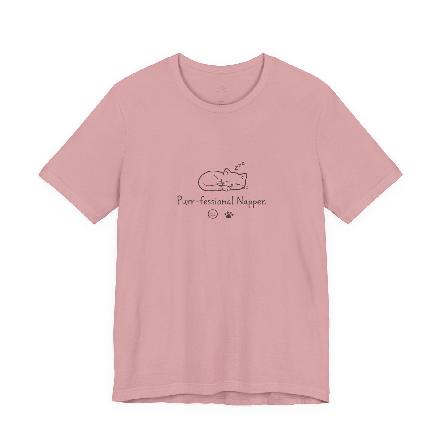 Purr-fessional Napper T‑Shirt — Cute Sleeping Cat Tee