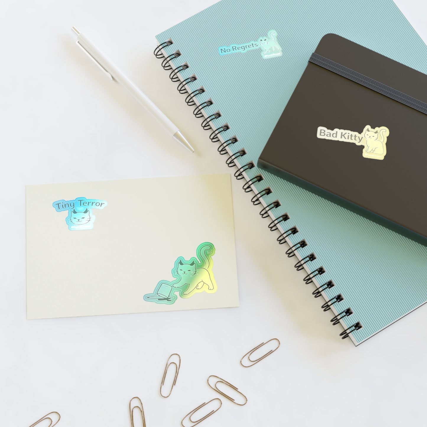 Bad Kitty Sticker Sheet — Sassy Kitty Planner & Laptop Stickers