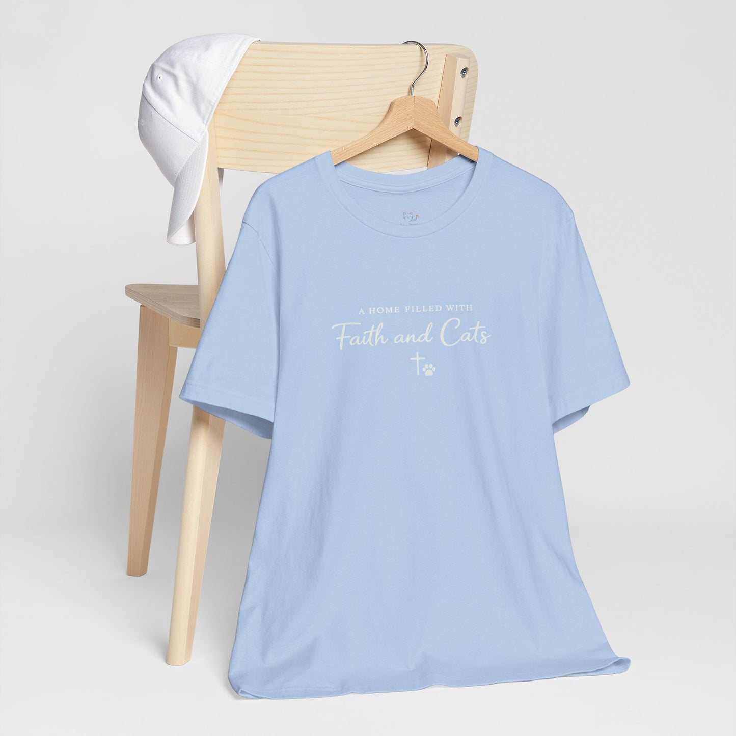 Faith and Cats T‑Shirt — Faith Inspired Christian Cat Tee