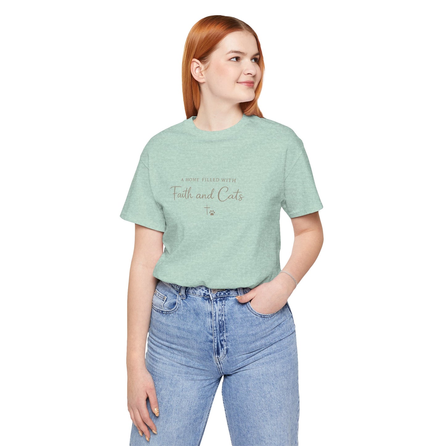 Faith and Cats T‑Shirt — Faith Inspired Christian Cat Tee