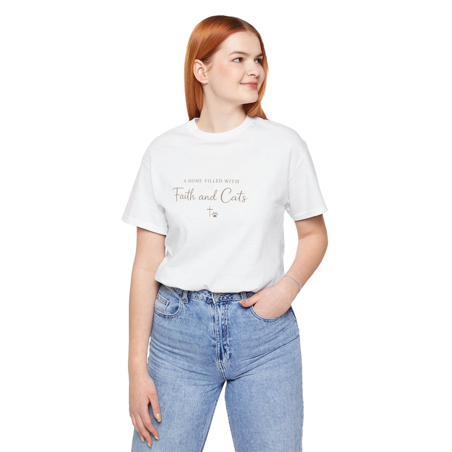Faith and Cats T‑Shirt — Faith Inspired Christian Cat Tee