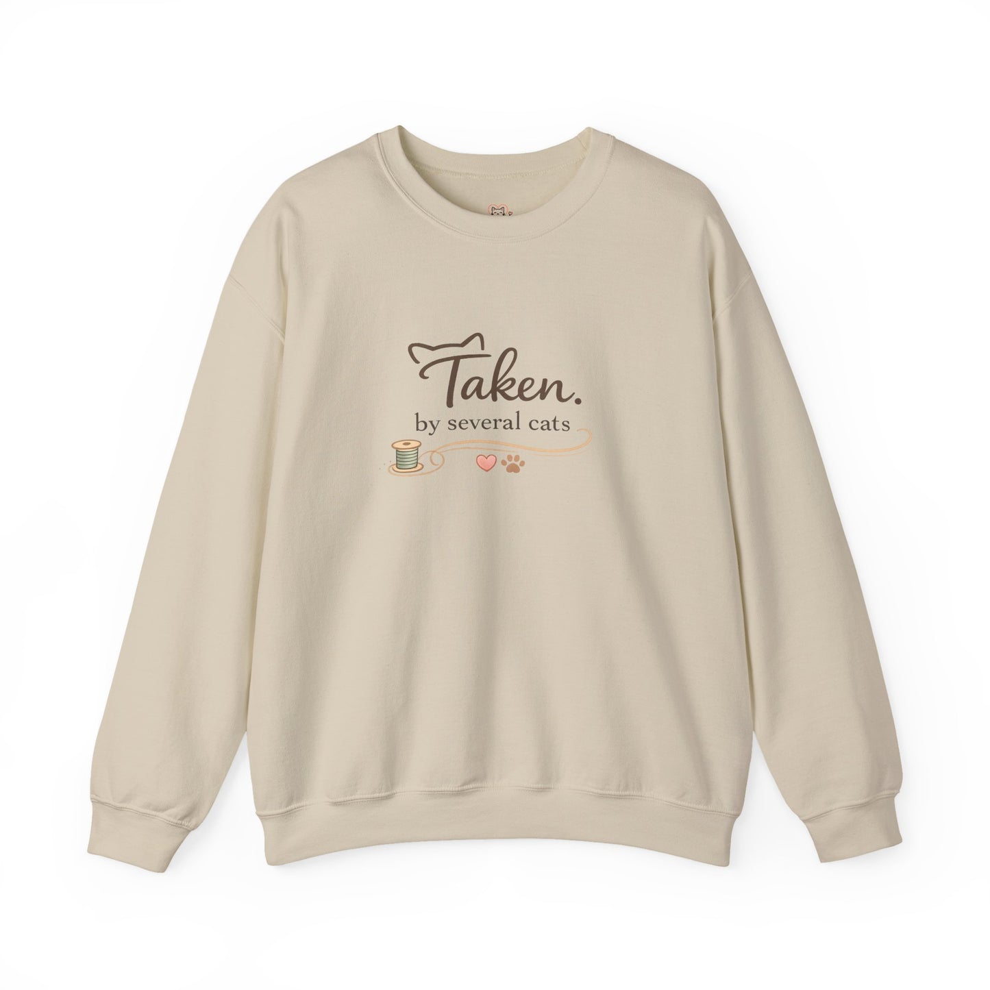 "Taken By Several Cats" Crewneck Print | Cozy Cat Lover Sweatshirt