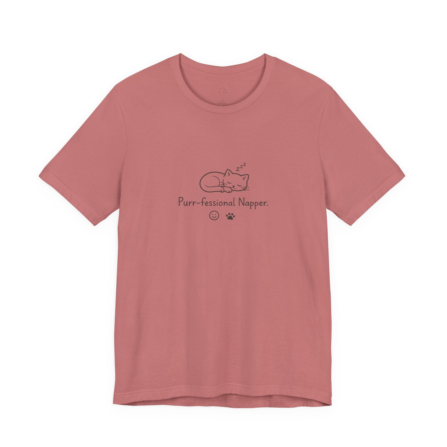 Purr-fessional Napper T‑Shirt — Cute Sleeping Cat Tee