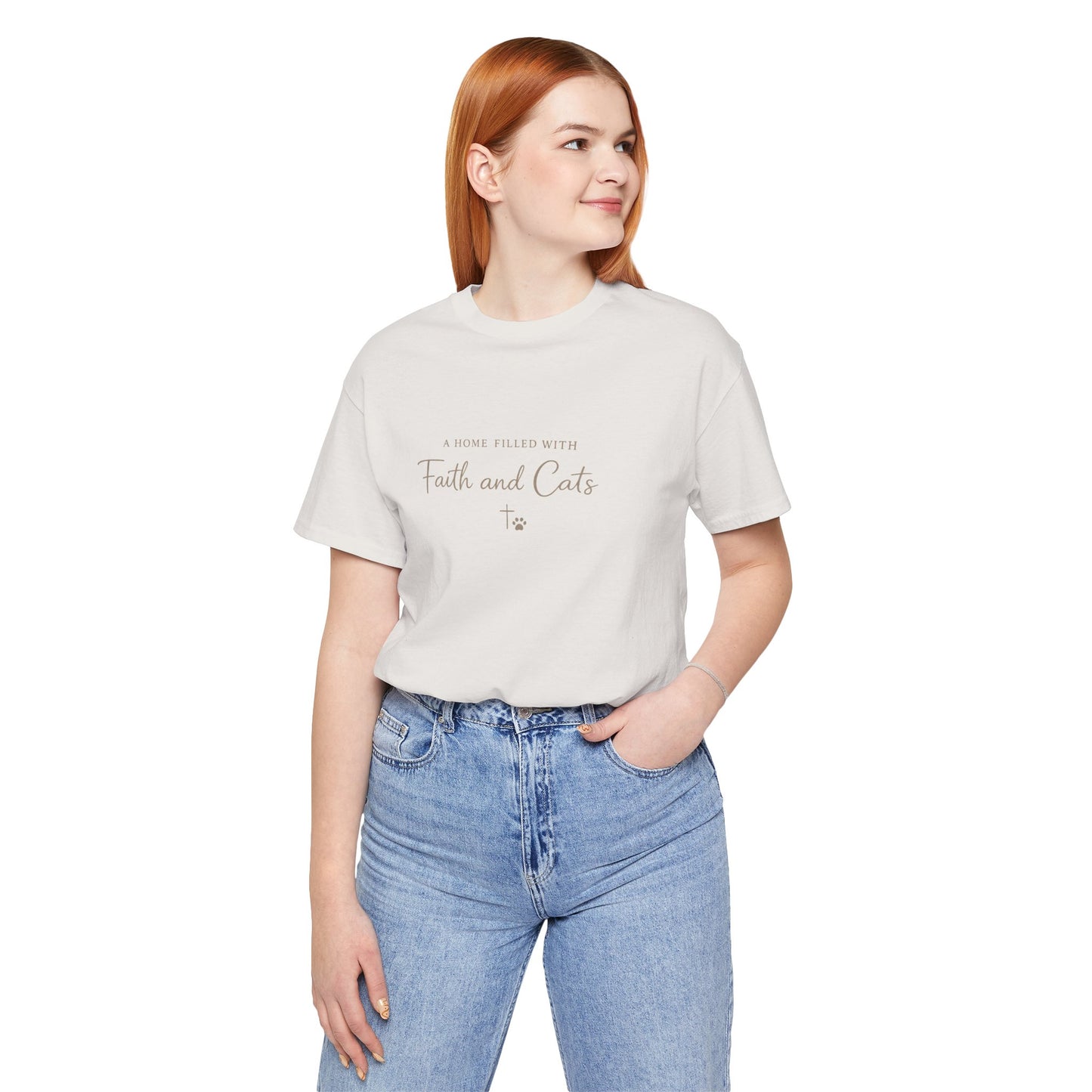 Faith and Cats T‑Shirt — Faith Inspired Christian Cat Tee