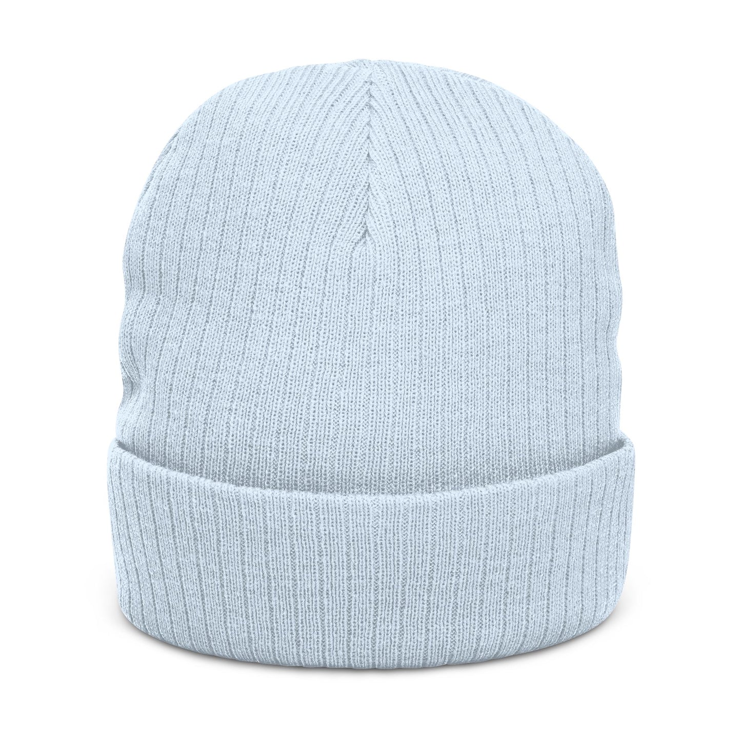 Embroidered 'Tiny Terror' Cat Ribbed Knit Beanie — Cozy Winter Hat