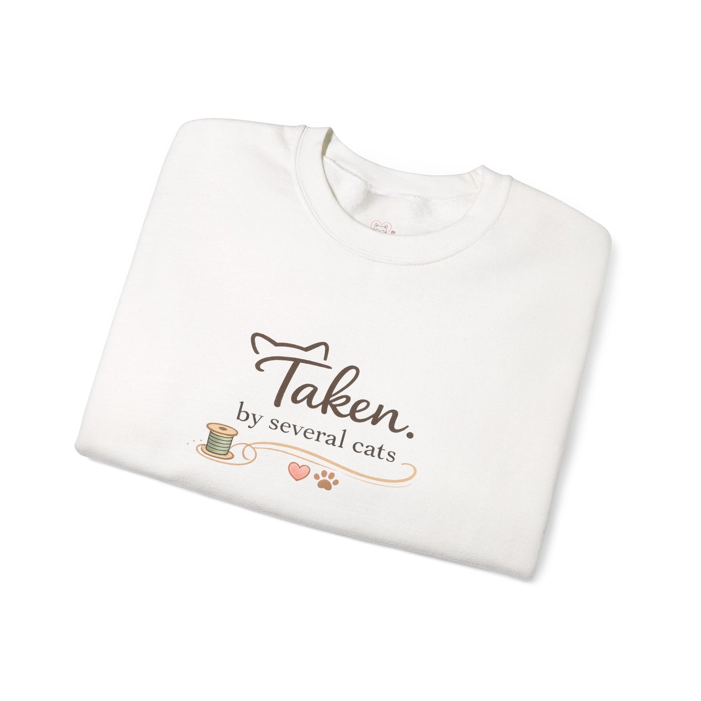 "Taken By Several Cats" Crewneck Print | Cozy Cat Lover Sweatshirt