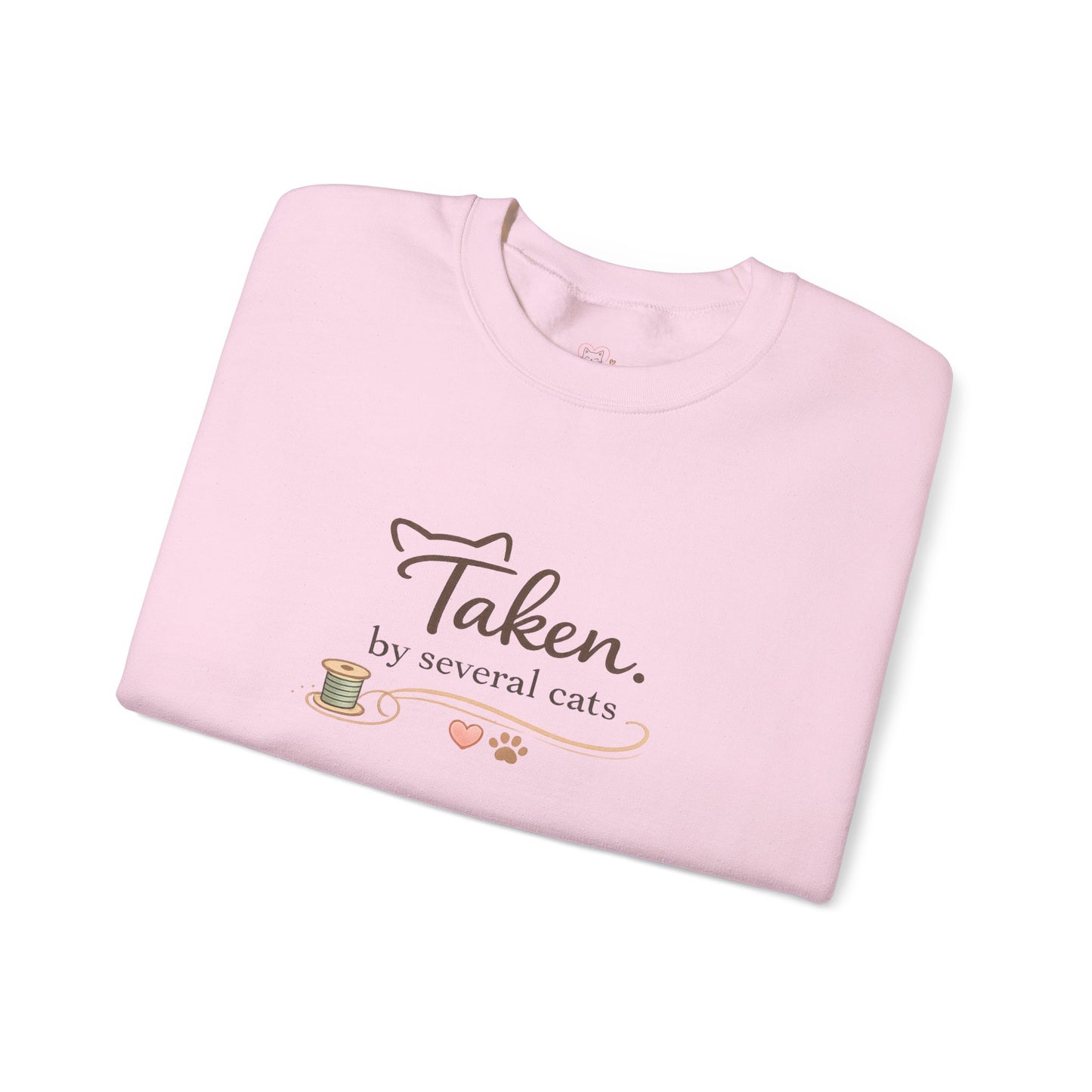 "Taken By Several Cats" Crewneck Print | Cozy Cat Lover Sweatshirt