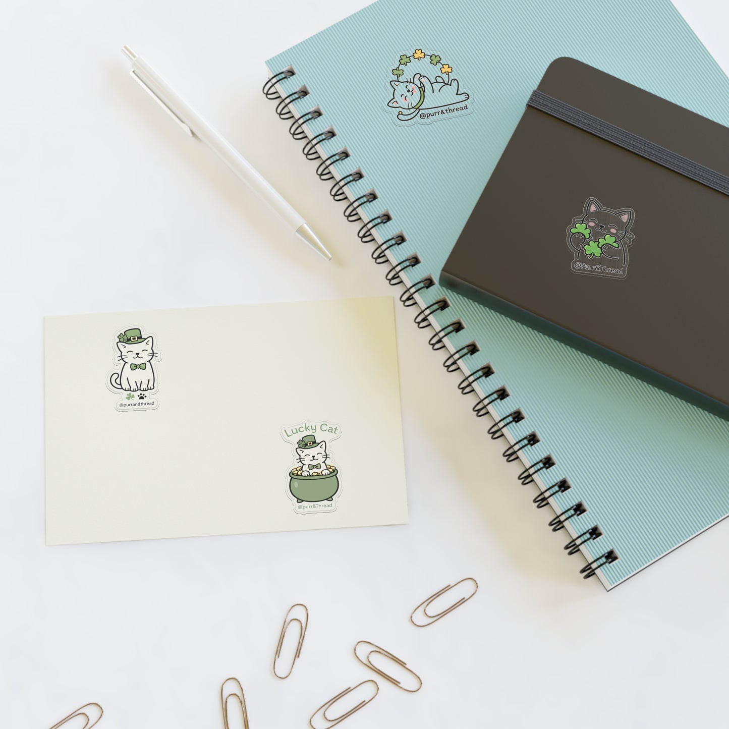Lucky Cats St. Patrick’s Day Sticker Collection 🍀🐾