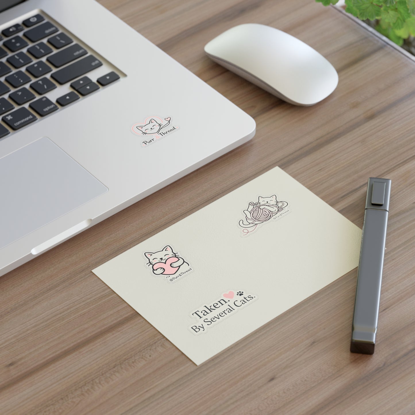 Cat Lover Sticker Sheet — "Taken by Several Cats" Cute Kitty Planner & Laptop Stickers