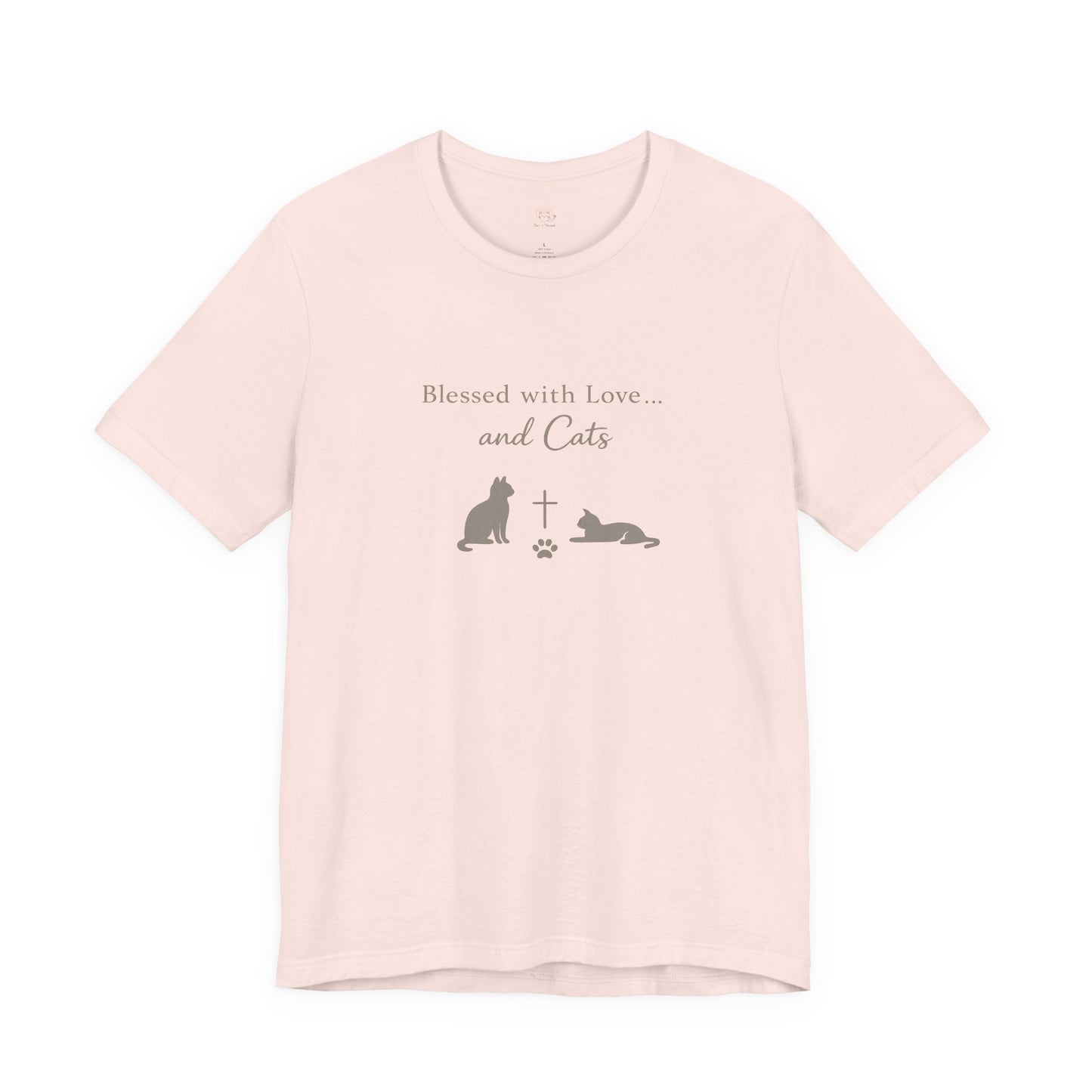 Blessed with Love...and Cats T‑Shirt — Faith Inspired Christian Cat Tee